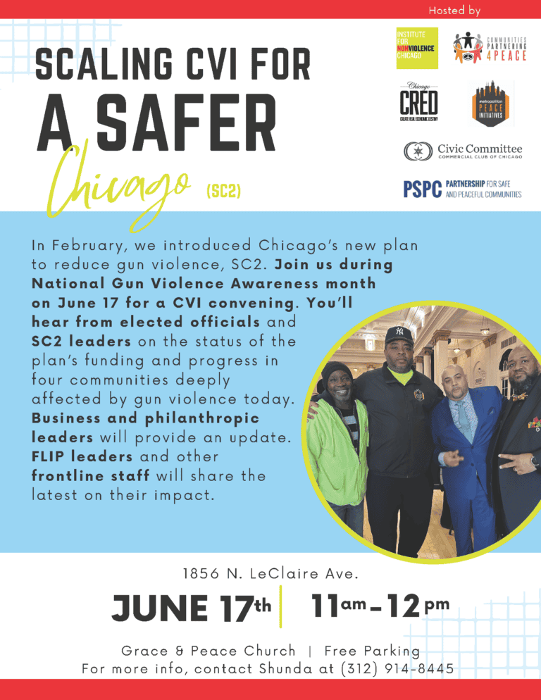 Save the Date: Scaling CVI for a Safer Chicago Convening