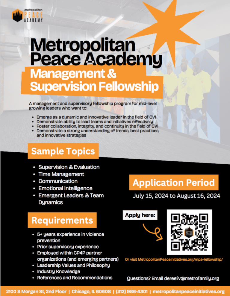 APPLY NOW: The Metropolitan Peace Academy Management and Supervision ...